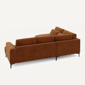 Hoekbank links fluweel chenille Marsile