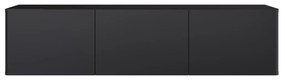 Hangend Tv-meubel Zwart 146 Cm - 146x35.5x35cm.