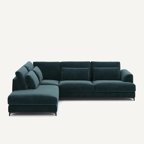 Hoekslaapbank links fluweel chenille, Marsile