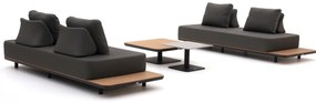 Stoel-bank loungeset Bellagio | 4 personen | Loungeset Grijs | Aluminium | Kees Smit Tuinmeubelen