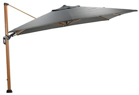 Garden Impressions Zweefparasol Hawaii Deluxe 300x300 - teak look / donker grijs