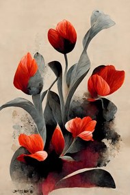 Ilustratie Red Tulips, Treechild