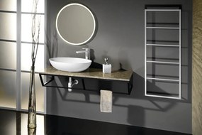 Sapho Industrial wastafel frame mat zwart 120cm