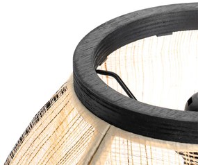 Oosterse hanglamp bruin stof 35 cm - Rob