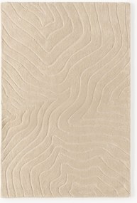 Handgetuft hoog-laag wollen vloerkleed Aaron