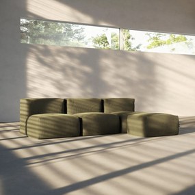 Soft Zitzak Indoor Pouf - Corduroy Olive