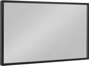 Saqu Nero Spiegel met LED verlichting en verwarming Mat Zwart 100x60 cm