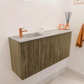 Mondiaz Joya DLux 90cm toiletmeubel ronding rechts dusk met wastafel faye links 1 kraangat glace