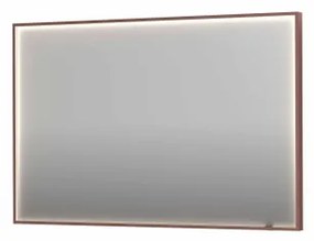 INK SP19 spiegel - 120x4x80cm rechthoek in stalen kader incl dir LED - verwarming - color changing - dimbaar en schakelaar - geborsteld koper 8409079