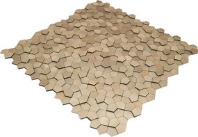 Zelfklevende Mozaïektegels Metaal | Pentagon 3D Champagne | 28,2×28,2 cm | Keuken, Bad &amp; WC