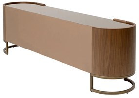 Kare Design Giorgio Ovaal Tv-meubel Walnoot En Messing - 180x42x55cm.