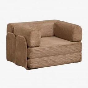 Vacuumverpakte Fluwelen Slaapfauteuil Kyoto Corduroy Kameelbruin - Sklum