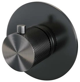 Brauer Gunmetal Carving losse inbouwthermostaat gunmetal geborsteld PVD