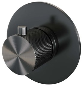 Brauer Gunmetal Carving losse inbouwthermostaat gunmetal geborsteld PVD