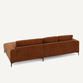 XL hoekbank rechts in chenille fluweel, MARSILE