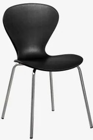 Stapelbare Eetkamerstoelen Set Van 2 Uit Grijs – Chroom & Polypropyleen Zwart - Sklum