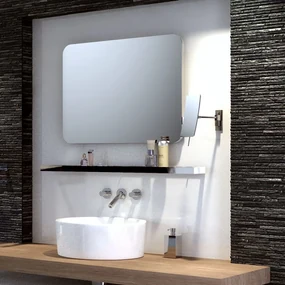 Geesa Mirror scheerspiegel 1 arm 3x vergrotend 150x225 mm chroom