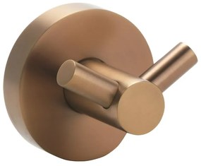 Sapho X-Round dubbele haak koper geborsteld