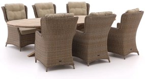Diningset Intenso | 6 personen | Tuinset wicker (vlechtwerk) | 7-delig | 280x130cm | Kees Smit Tuinmeubelen