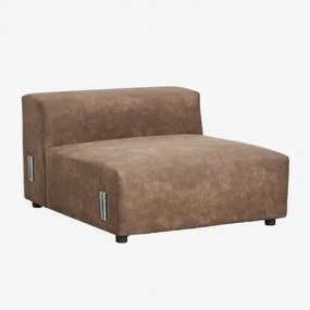 Centrale Module 105x113 Cm Voor Modulaire Bank Bruna Bruin Koffie Suède - Sklum