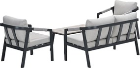 Garden Impressions Milou loungeset 4-delig - donker grijs