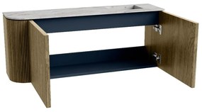 Mondiaz Joya DLux 100cm toiletmeubel ronding links dusk met wastafel faye rechts zonder kraangat glace