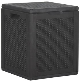 vidaXL Tuinbox 90 L PP rattan zwart