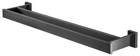 Haceka Edge Handdoekhouder - 60cm - dubbel - grafiet gunmetal 1208810