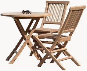 Inklapbaar bistroset Fun van teakhout, 3-delig