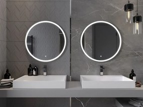Mexen Gobi ledverlicht badkamer spiegel, rond 70 cm, LED 6000K, anti-condens - 9801-070-070-611-00
