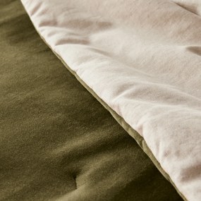 Gematelasseerd dekbed in effen fluwelen katoenen linnen, Velvet
