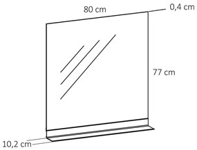 Differnz Sofi spiegel 80cm eiken