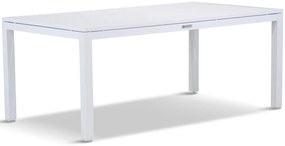 Dining Tuintafel rechthoekig 180 x 100 cm Aluminium Wit Concept