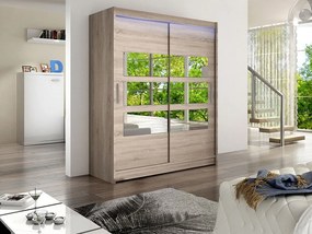 Kledingkast Closico 157, Truffel, 200x150x58cm, 114 kg, Kledingkast deuren: Schuivend, Aantal planken: 5, Aantal planken: 5