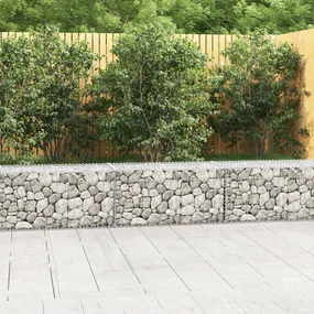 vidaXL Schanskorfmuur met deksels 300x50x50 cm gegalvaniseerd staal