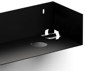 Clou Flush 3 open kast met handdoekhouder links zwart mat