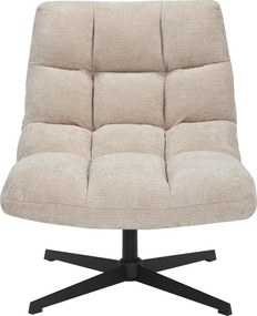 Draaistoel Met Vierkant Stiksel Beige
