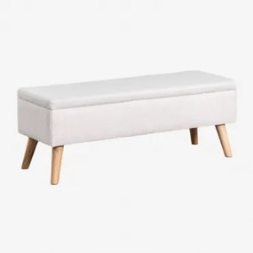 Adirane Gestoffeerde Kofferbakbank ↔︎ 120 Cm & Chenille White - Sklum