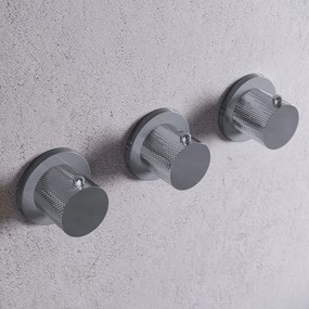 Saniclear Plus Curved inbouw badkraan met vrijstaande uitloop en staafhanddouche chroom
