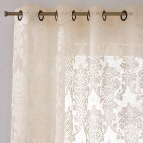 Damast glasgordijn met oogjes, Arabesque