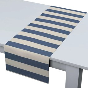 Dekoria Rechthoekige tafelloper collectie Quadro blauw-wit 40 x 130 cm