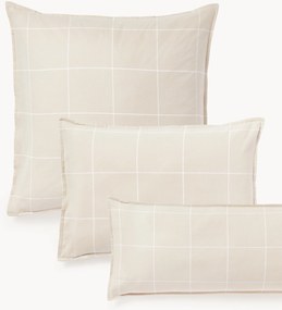 Geruite flanellen omkeerbare kussensloop Noelle van katoen