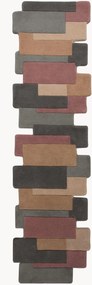 Handgetufte laagpolige wollen loper Collage