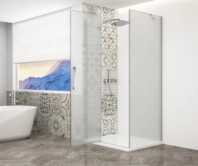 Gelco Trinity douchecabine met mat glas 120x100cm links chroom