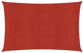 vidaXL Zonnezeil 160 g/m² 3x4,5 m HDPE rood