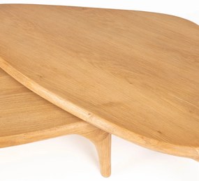 Zuiver Isla Natural Design Salontafel Set Eiken Hout - 110 X 60cm.