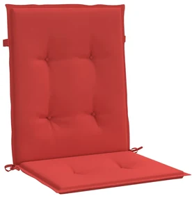 vidaXL Tuinstoelkussens 6 st 100x50x3 cm rood