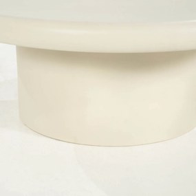 Eleonora Jade Ronde Salontafel Creme Magnesium Oxide 80 Cm - 80 X 80cm.