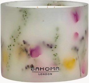 Met de hand gegoten drie-lichts geurkaars botanica (peer, iris, roos)