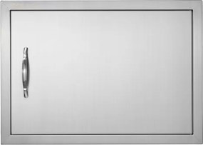 VEVOR Grilltoegangsdeur, 610 x 432 x 46 mm, enkele deur voor buitenkeuken, vlak gemonteerde deur van roestvrij staal, verticale wanddeur met handgreep, voor grill-eiland, grillstation, buitenkast, enz.